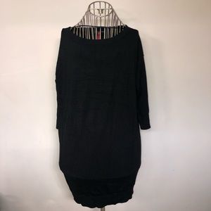 BLACK LONG SWEATER /DRESS